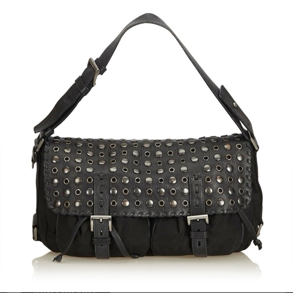Prada Leather Flap and Nylon Bag - Picture 9 of 13